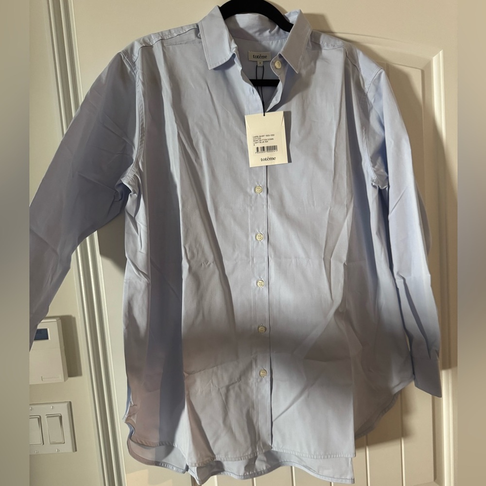 Toteme Light Blue Button Down Shirt S